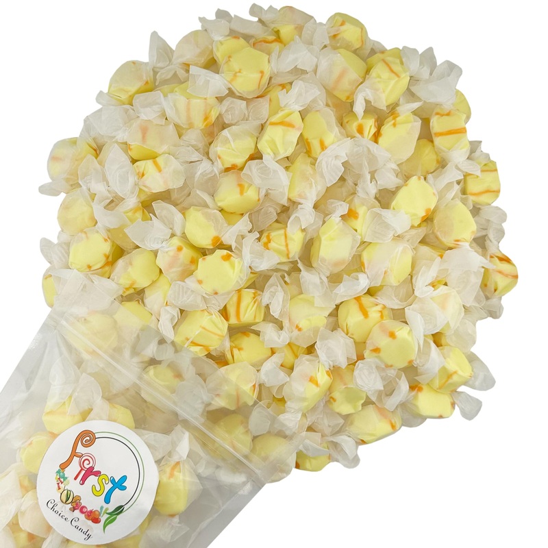 Firstchoicecandy All Flavor Saltwater Taffy (Buttered Popcorn, 1 Pound)