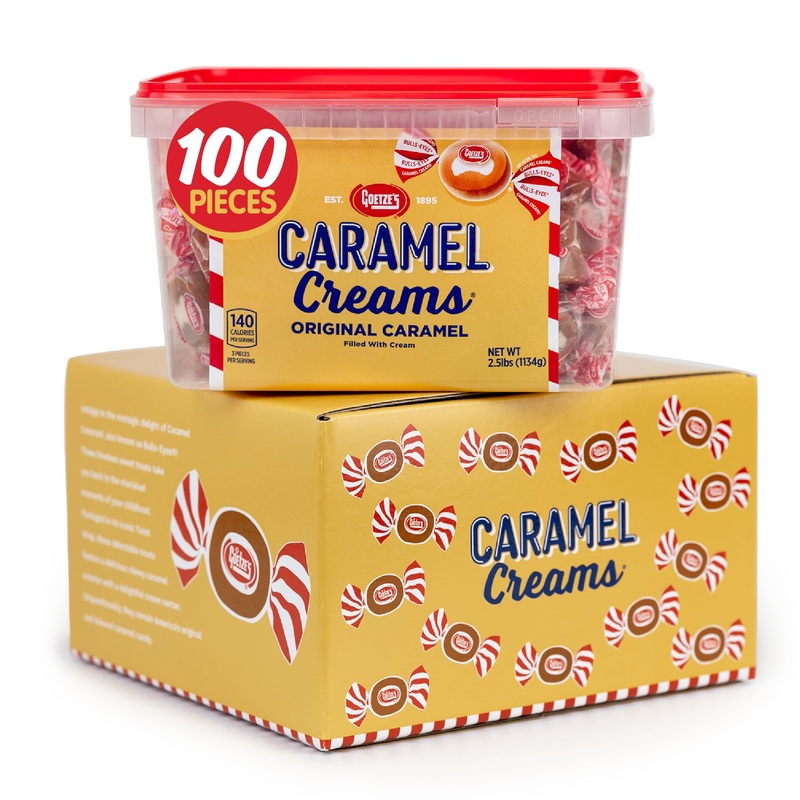 Goetze’S Candy Caramel Creams – 100 Count Candy Tub – Gift Box – Fresh From The Factory