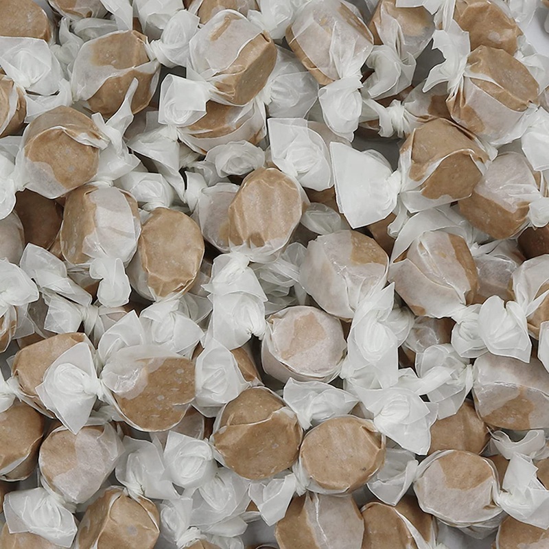 Gourmet Soft And Chewy Salt Water Taffy Candies – Individually Wrapped – Bulk Bags (Chocolate, 2 Pound (Pack Of 1))