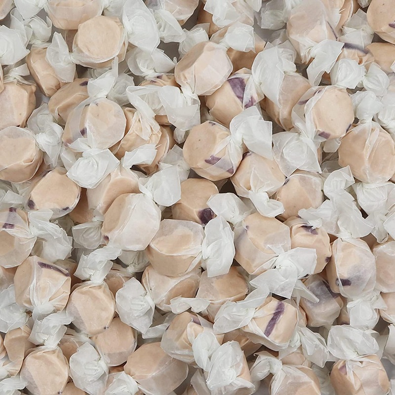 Gourmet Soft And Chewy Salt Water Taffy Candies – Individually Wrapped – Bulk Bags (Maple, 1 Pound (Pack Of 1))
