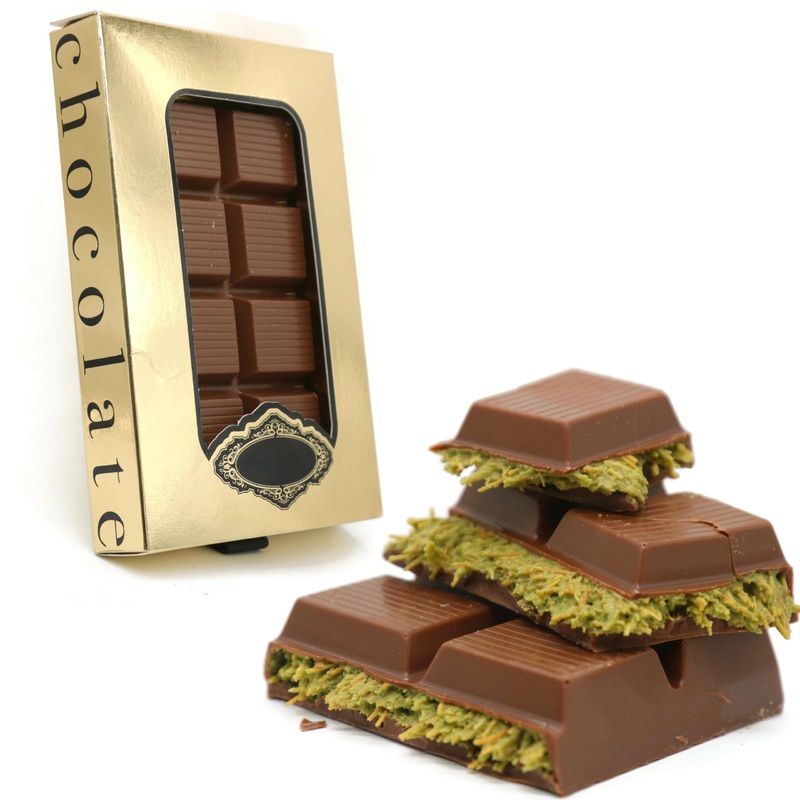 Hastel Viral Dubai Chocolate Pistachio Bars 7 Oz 200 G Smooth Taste Gift For Dessert Lovers Rich Kataifi Flavors Premium Texture