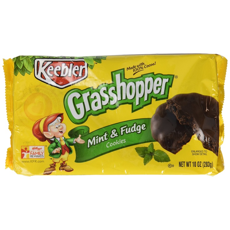 Keebler Fudge Shoppe Grasshopper (Mint) Cookies, 10-Ounce Packages (Pack Of 6)