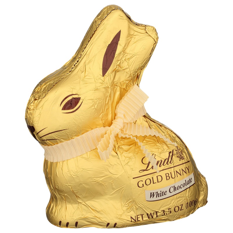 Lindt Gold Bunny White Chocolate, Hollow White Chocolate Candy Bunny, 3.5 Oz. Bunny