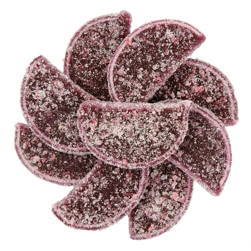 Ny Spice Shop Fruit Slices Jelly Candy – 1 Pound Grapes Candied Fruit – Fruit Candy Slices – Bulk Gummy Candy Slices – Old Fashi