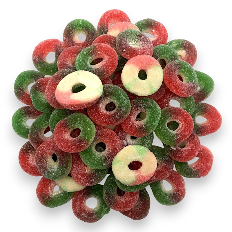 Premium Watermelon Rings -1.5 Lbs Delicious Watermelon Flavor Soft Sweet Gummy Rings In Resealable Bag, Perfect For Snacks, Part