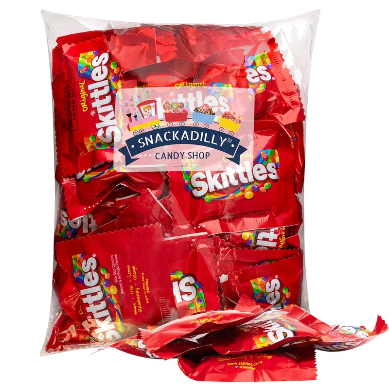 Skittlez Fun Size 20 Pack – Mini Packs Of Original Skittles Flavors – Orange, Lemon, Lime, Grape And Strawberry. Packaged By Sna