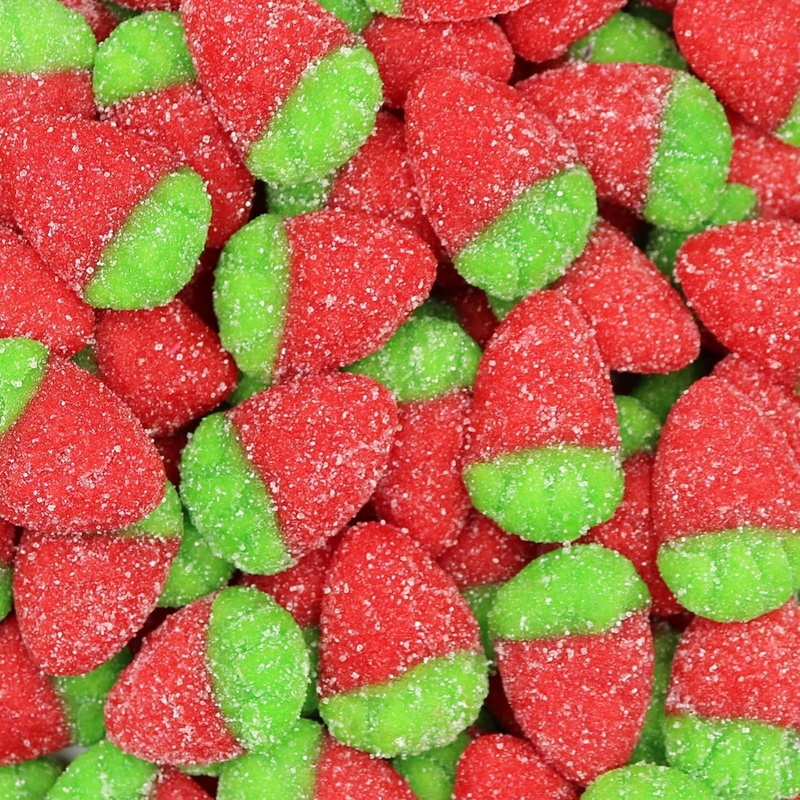 Smarty Stop Sour Whole Strawberry Shapped Gummy Candy (1 Pound)