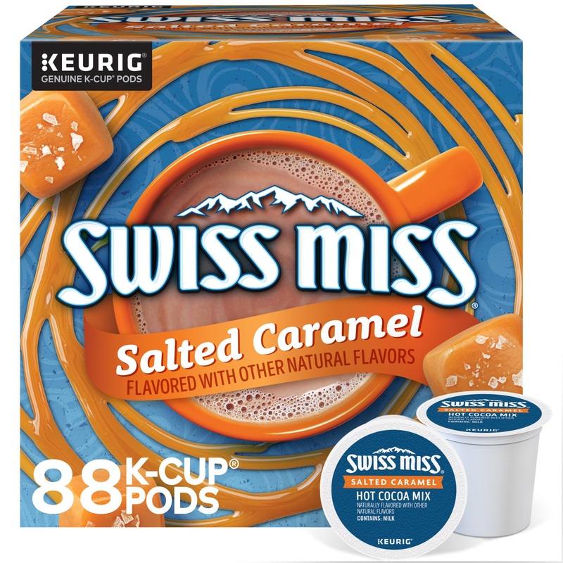 Swiss Miss Salted Caramel Hot Cocoa, Keurig Single Serve K-Cup Pods, 22 Count (Packs Of 4)