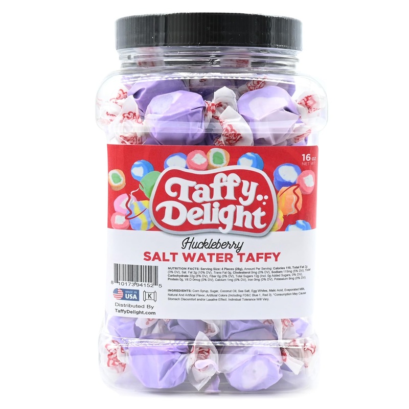 Taffy Delight Salt Water Taffy (16Oz, Huckleberry)