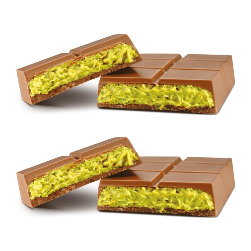 2 Pack Dubai Chocolate Bar Pistachio I Milk Chocolate Bar With Pistachio Cream And Kataifi (Total 6.34 Oz – 180G)
