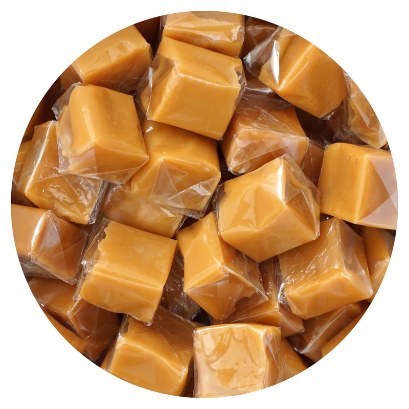 Classic Caramel Squares Candy, 2 Pound Bulk Bag(Approximately 110 Pieces), Vanilla Caramel Cubes, Individually Wrapped Chewy Can