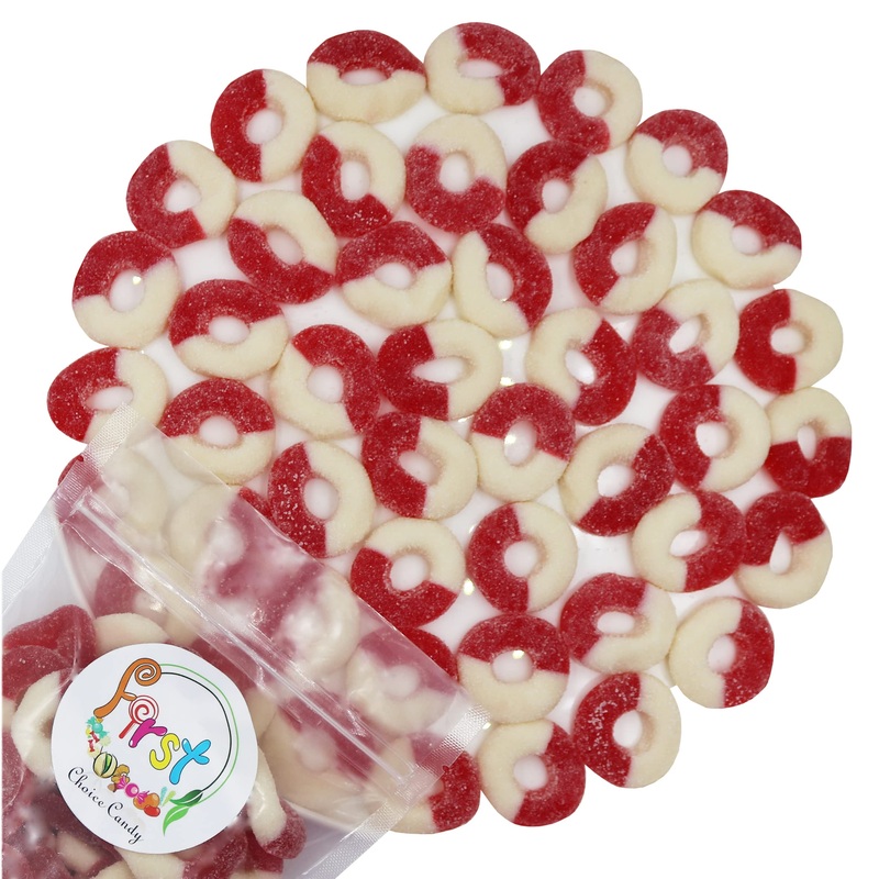 Firstchoicecandy Gummy Rings Candy (Cherry, 2 Pound (Pack Of 1))