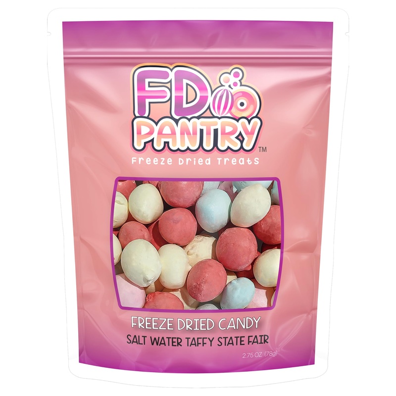 Freeze Dried Candy – Freeze Dried Salt Water Taffy Treats (State Fair Mix 2.75 Oz)