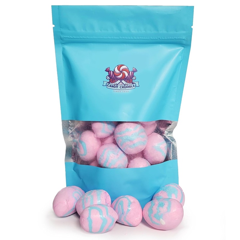 Freeze Dried Taffy Cotton Candy Flavor 2 Oz Bag, Freeze Dried Salt Water Taffy Candy, Salt Water Taffy Candy (Cotton Candy)