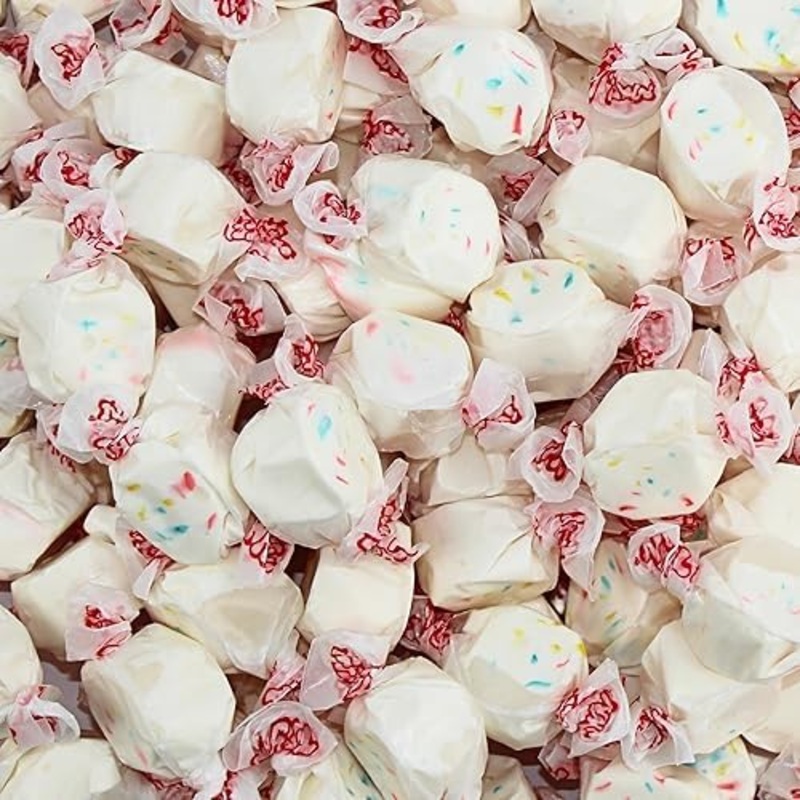 Frosted Cupcake Salt Water Taffy – Individually Wrapped Assorted Flavors – Old Fashion Saltwater Taffy Candy Bulk, By Queen City