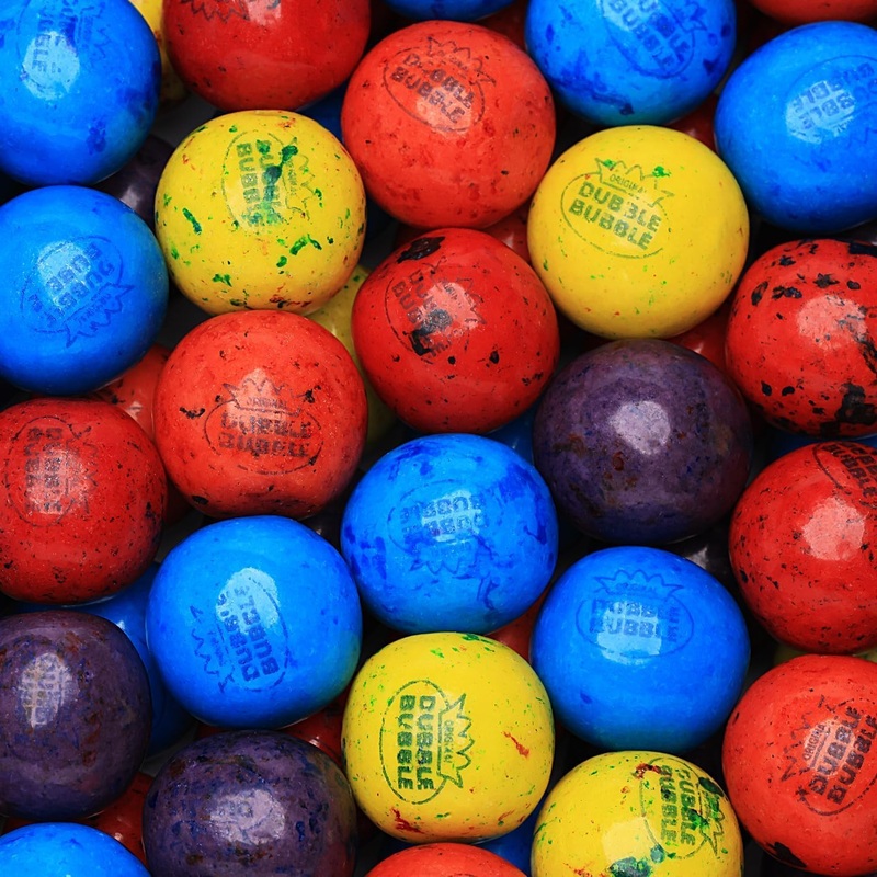 Gumballs For Kids – 1 Inch Double Bubble Gumballs – Berry Blots Big Gum Balls In Bag – 4 Packs Of 7 Oz Chewing Gum Giant Bubble