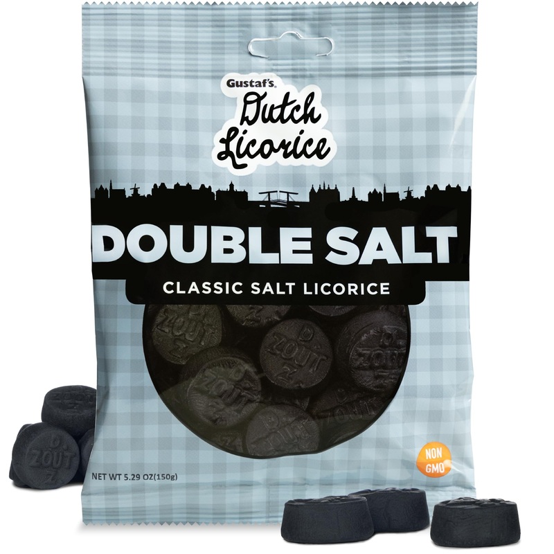 Gustaf’S Dutch Licorice Double Salt Coins – 5.2Oz Bag – Salted Black Licorice Coins – Dutch Candy From Netherlands – Salty Black