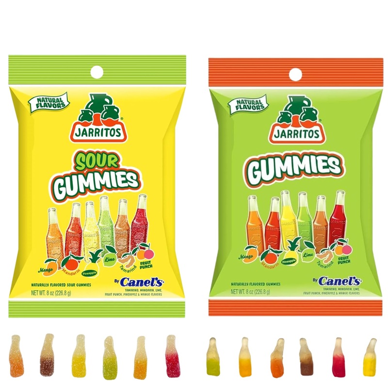 Jarritos Gummies 8Oz (2 Pack) – Original And Sour – Mexican Candies – Natural Flavors