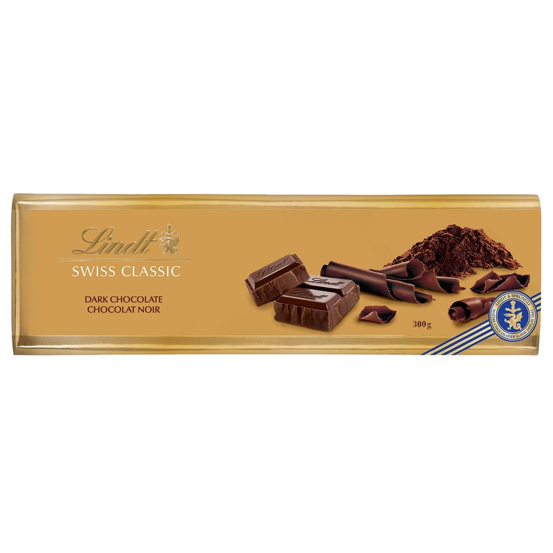 Lindt Swiss Bittersweet Chocolate Gold Bar, Chocolate Candy Bar, 10.6 Oz