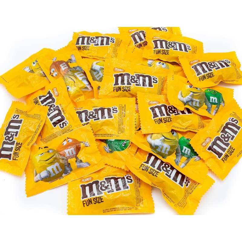 M&M’S Peanut Milk Chocolate 3 Lb – Anti Melt Pack, Bulk Candy In Resealable Bag, 72 Fun Size Pieces