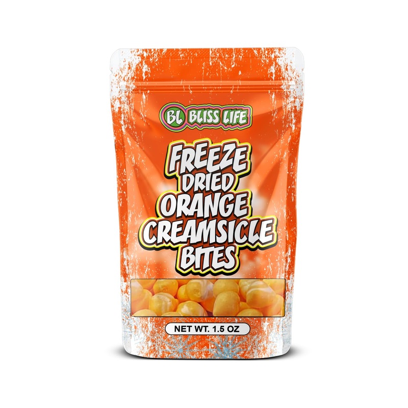 Orange Creamsicle Bites Freeze Dried Orange Cream Fruit Candy From Tiktok, Asmr Crunchy Candy, Sweet And Sour Kids Snacks, Uniqu