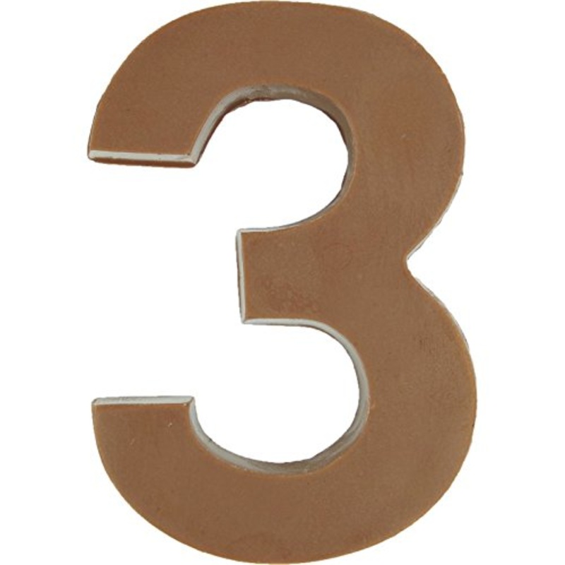 Philadelphia Candies Solid Milk Chocolate Number 3, 1.75 Ounce Novelty Gift