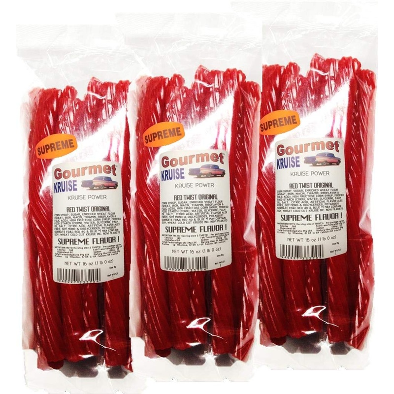 Red Licorice Original Twist 3-1Lb Bags (3 Pack) (Net Wt 48 Oz) Gourmet Kruise Signature Gifts