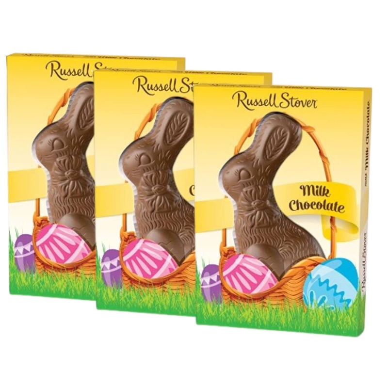 Russell Stover Easter Solid Milk Chocolate Bunny 1.5 Oz (Pack Of 3)