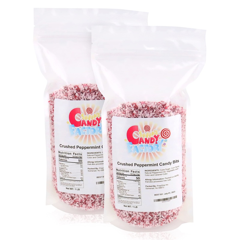 Sarah’S Candy Factory Crushed Peppermint Candy Pieces Bits In Resealable Bag (2 Pound)