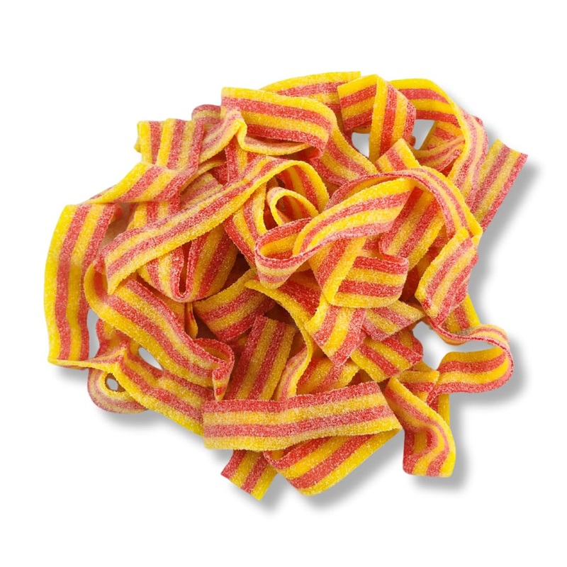 Sour Power Premium Candy Belts, Strawberry/Banana, 6.6 Lb