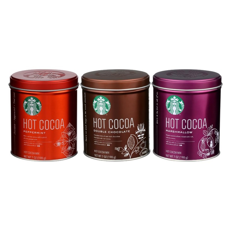 Starbucks Hot Cocoa Mix Tin (Triple Winter Variety, Pack Of 3), 7.00 Ounce (Pack Of 1)