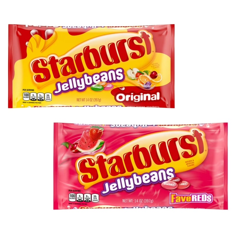 Starburst Jelly Beans – 2-Pack Fave Reds Jelly Beans And Original (14 Oz Each) – Sweet Fruit Jelly Candy – Delicious Holiday Var