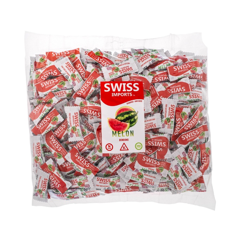 Swiss Imports Sugar Free Bonbons Hard Candy Drops, Melon, 200 Individually Wrapped Pieces, 500G/17.6Oz