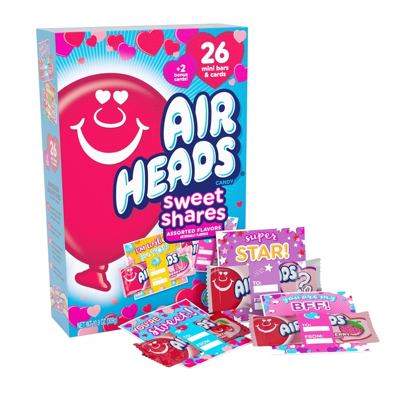 Airheads Candy, Valentine’S Day Assorted Flavors Exchange Box – Includes 26 Mini Bars & Cards