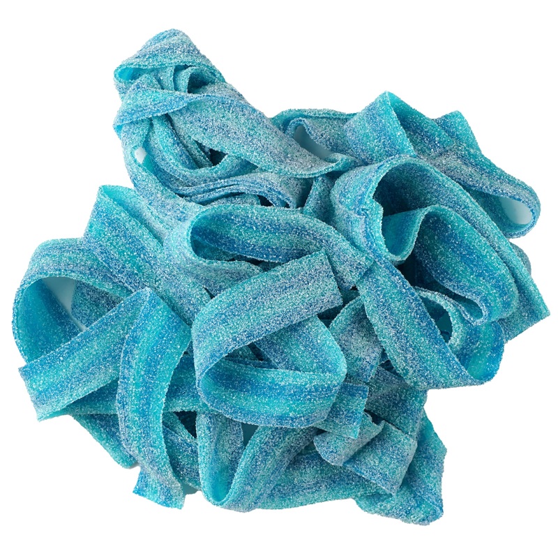 Blueberry Sour Belts, 1 Pound Bulk Bag, The Hampton Popcorn & Candy Company