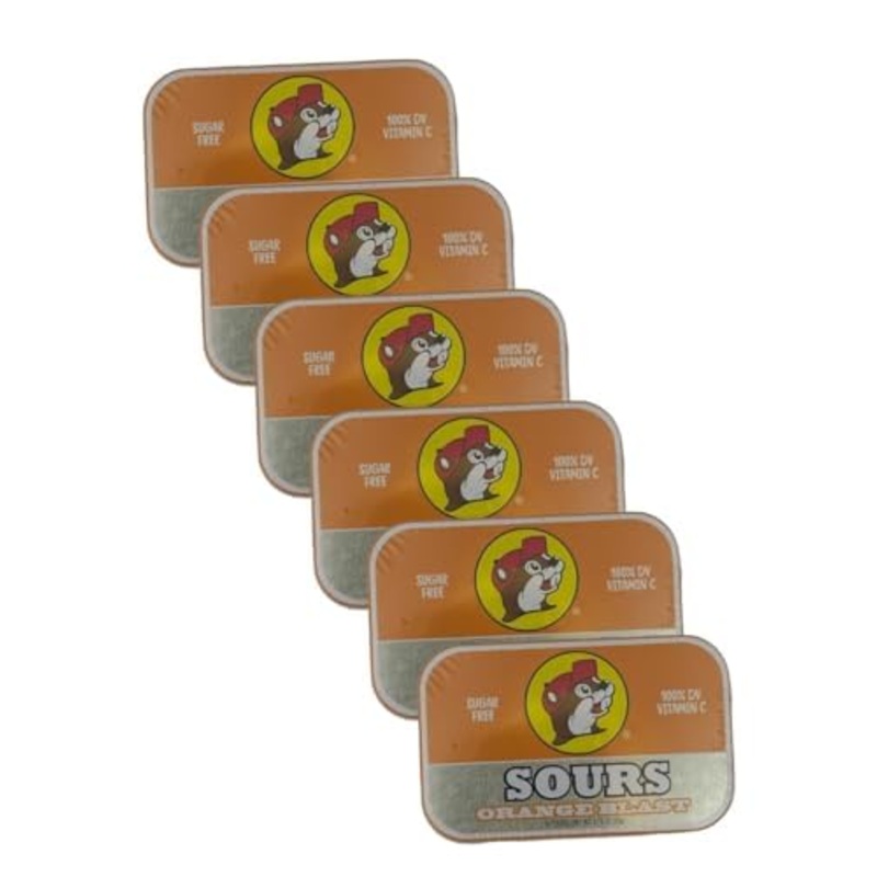 Buc-Ee’S Gluten Free & Sugar Free Mints 50 Count (Orange Sours)
