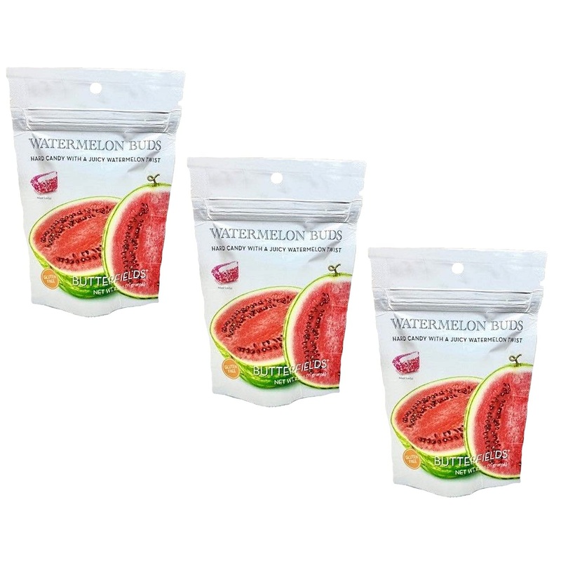 Butterfields Candy – Gourmet, Old-Fashioned Watermelon Buds Hard Candy | Gluten Free | Made With 100% Real, Pure Cane Sugar | Ha