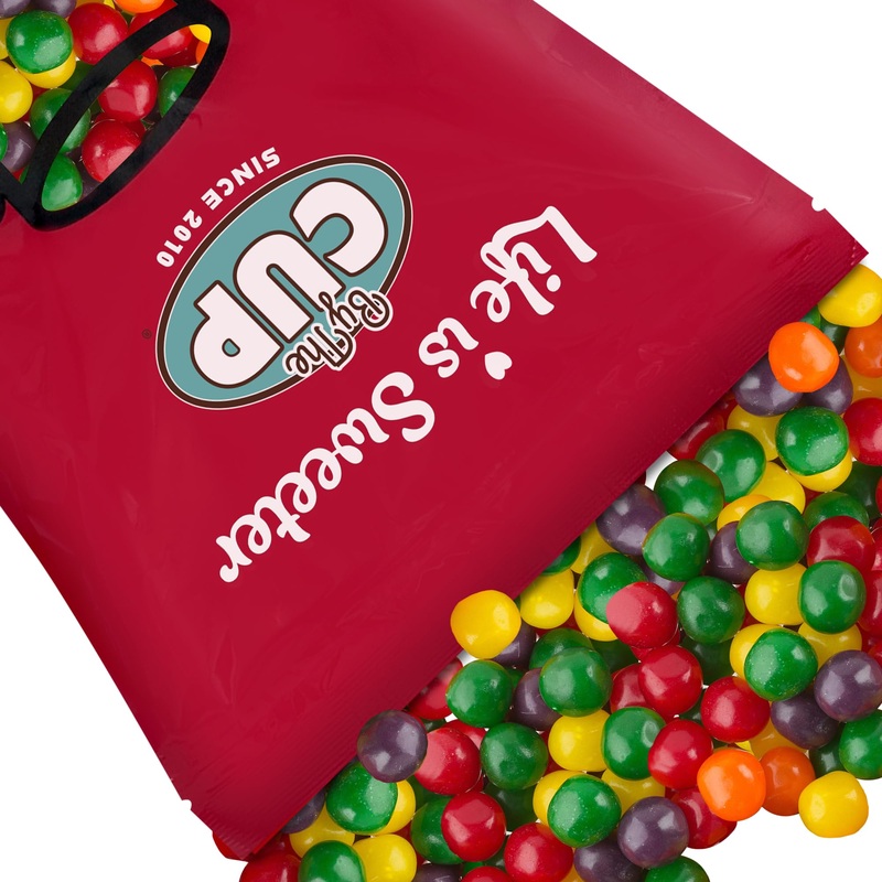 By The Cup Assorted Fruit Sours Chewy Candy, 5 Lb Bulk Bag