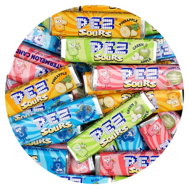 Candy Refills, Sour Assorted Flavor, 4 Pound Bulk Bag (Approx. 160 Pieces), Candy Wrapped
