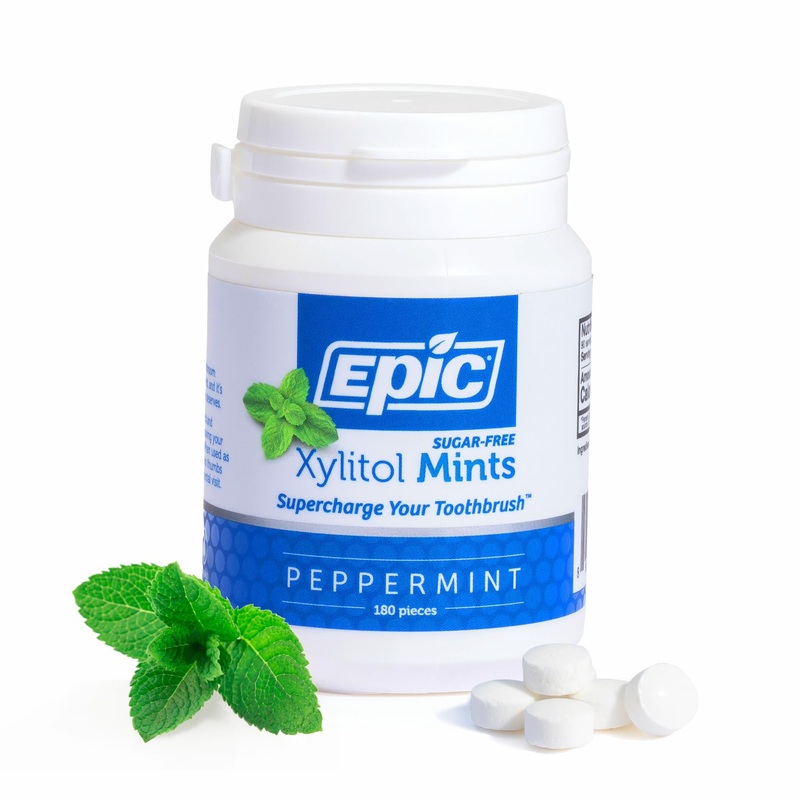 Epic 100% Xylitol Mints – Aspartame Free, Sugar Free – Peppermint Flavored Mints, 180 Pieces (Pack Of 1)