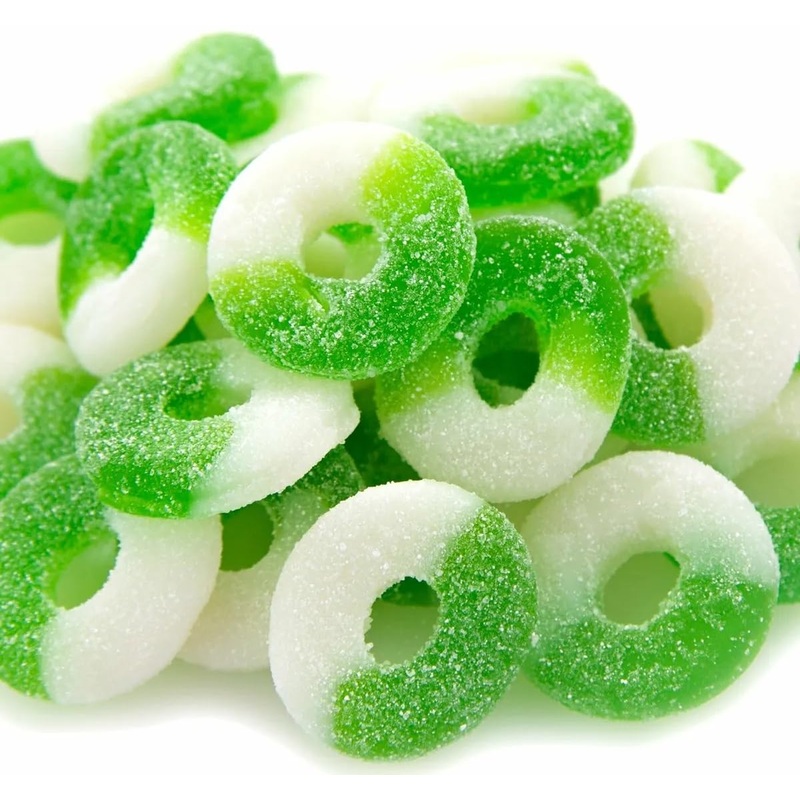 Firstchoicecandy Gummy Rings (Green Apple, 4.5 Pound (Pack Of 1))