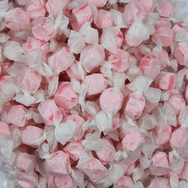 Gourmet Soft And Chewy Salt Water Taffy Candies – Individually Wrapped – Bulk Bags (Pink Bubble Gum, 3 Pound (Pack Of 1))