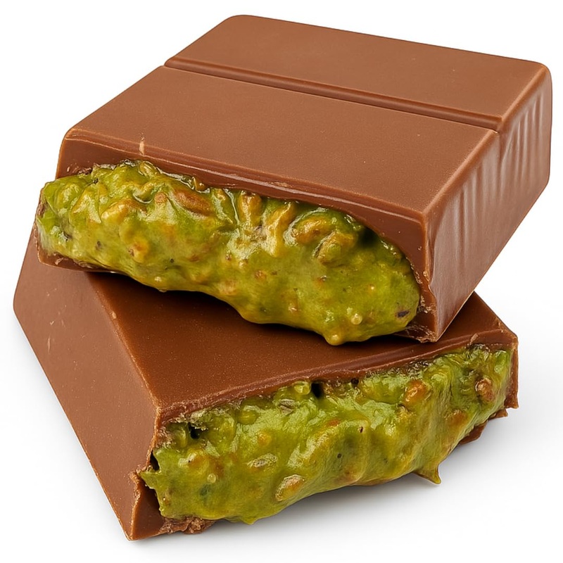 Gulluoglu Dubai Chocolate Kunafa Pistachio – (The Original), 3.4 Oz – 95 Gr (Pack Of 1), Daily Fresh Shipment, Ideal Gift For Al