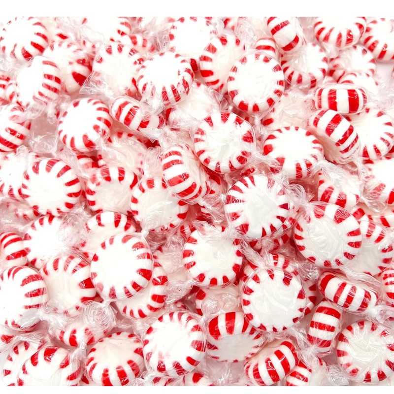 Hard Candy Confections | Peppermint (Starlight Mints) | Individually Wrapped Starlight Peppermint Candy, 2 Pack – 5.75 Oz/Bag