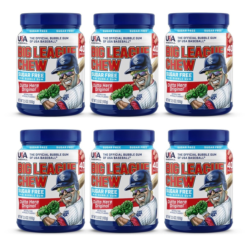 New Big League Chew Sugar Free Mini Bubble Gum – Original Flavor | Ideal For Baseball Games, Teams, Concessions, Parties, And Mo