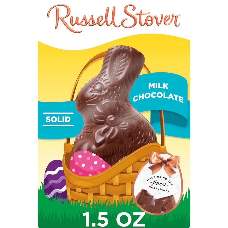 Russell Stover Milk Chocolate Solid Rabbit, 1.5 Ounce (Pack Of 24)