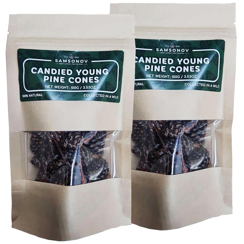 Samsonov & Partners Candied Young Pine Cones Siberian Delicacy 100G/ 3.53Oz – Set Of 2
