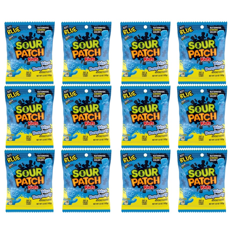 Sourpatch Kids Blue Raspberry, 3.6 Ounce Bags (Pack Of 12)
