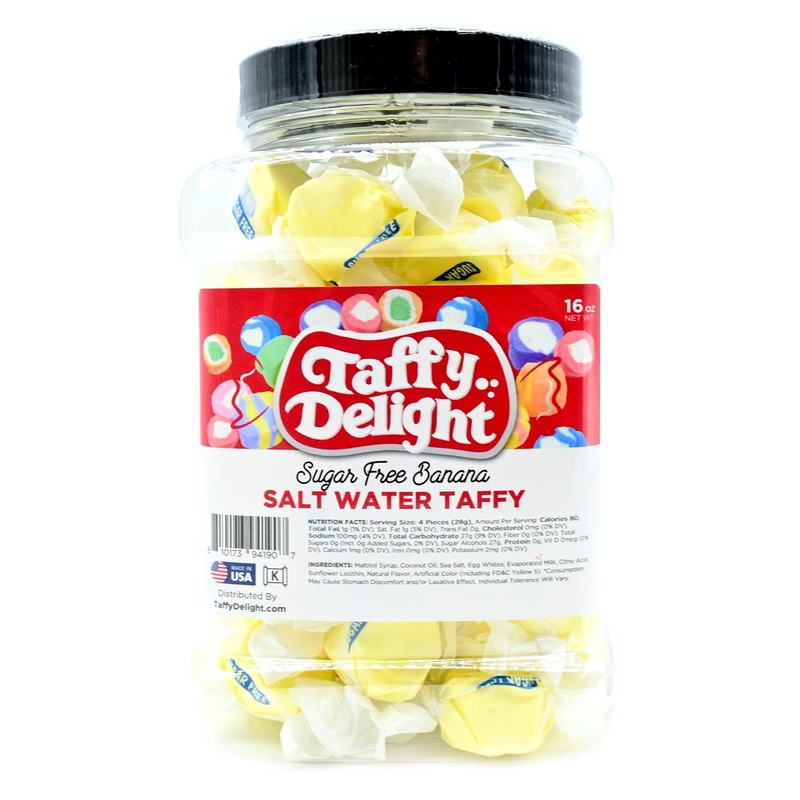 Taffy Delight Salt Water Taffy (16Oz, Sugarfree Banana)