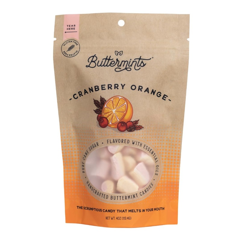 Buttermints Cranberry Orange, Butter Mints Gluten-Free Candy Soft Butter Taste, Unexpectedly Scrumptious (4 Servings)